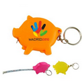 Pig Tape Measure w/ Key Chain,with digital full color process